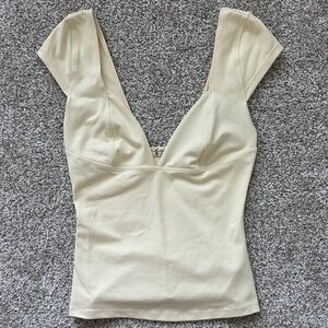 FREE PEOPLE Cream Top SIZE S